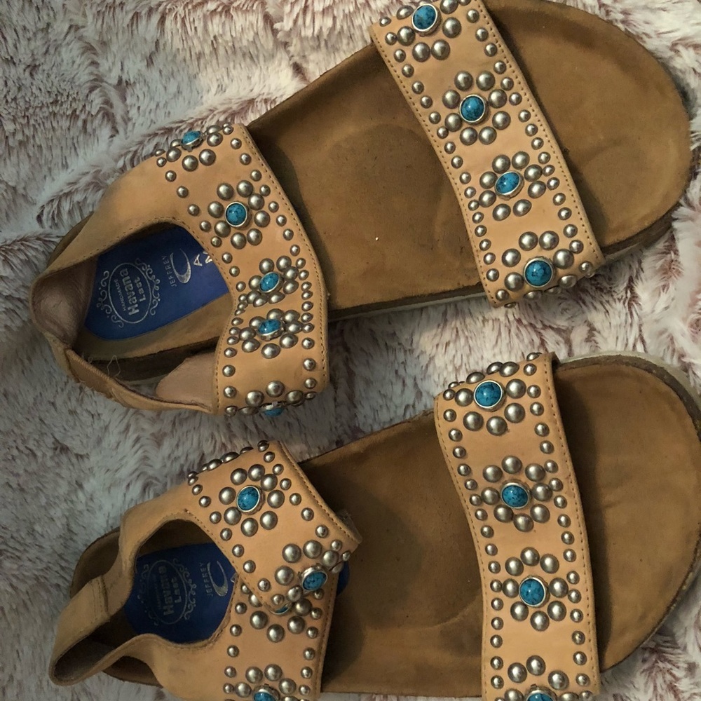 💋 5/$25 Jeffrey Campbell Leather Havana Sandals